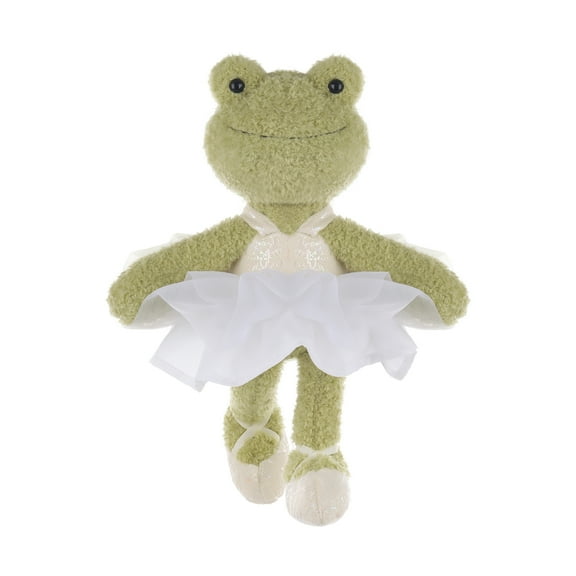 Apricot Lamb Ballet Frog Plush Toy for Kids 7 Inches