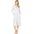 thumbnail image 3 of Sneak Peek Women's Juniors Cropped Wide Leg Striped Jumpsuit (White, Small), 3 of 4