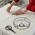 thumbnail image 3 of SHISUYAN Durable Iron Lampshade Frame Hanging Lamp Bracket Round Light Pendant Prop, 3 of 8
