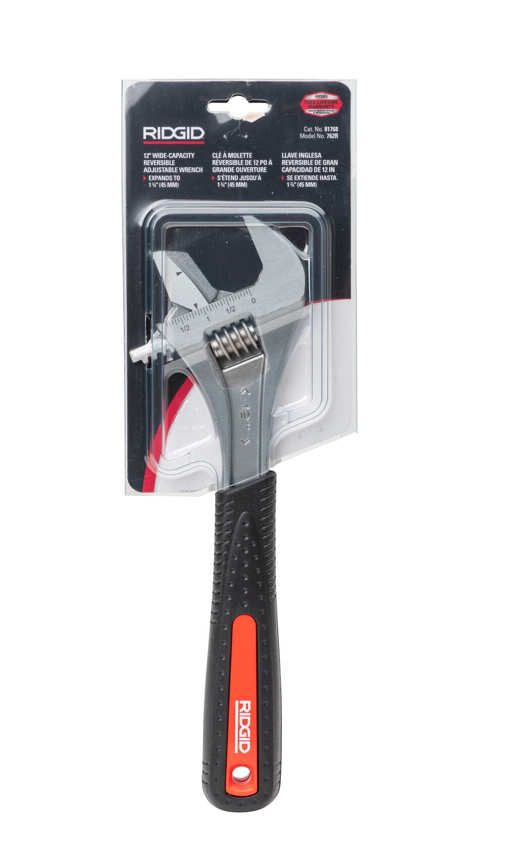Ridgid 12 Inch Wide Capacity Reversible Adjustable Wrench