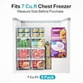 thumbnail image 2 of Freezer Organizer Bins - Fits 7 Cu.Ft Chest Freezer, 4 Pack Stackable Wire Baskets(14.7" Length), Heavy Duty Coated Deep Freezer Organizer, Rust Resistant for Frozen Food Sorting, White, 2 of 9