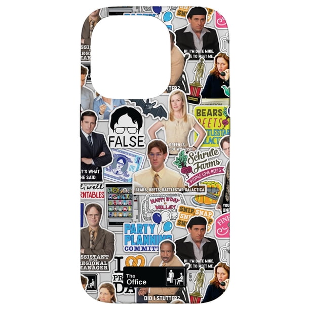 Funda de teléfono The Office Collage Pattern para iPhone 14 Pro