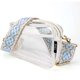 thumbnail image 1 of Bolsa bandolera transparente bandolera de PVC con correa ancha tejida para ir de compras (Blanco) Likrtyny Para Estrenar, 1 of 7