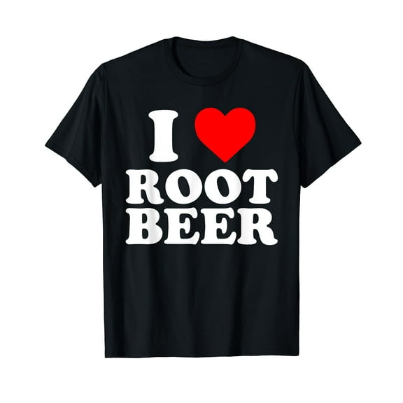 I Heart Root Beer Funny Love Drink Float Lovers Graphic T-Shirt