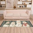 thumbnail image 2 of Yayeee Runner Rug for Bedroom 2'x6' Machine Washable Hallway Non Slip Mat, Gray Snowmen, 2 of 8