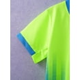 thumbnail image 5 of Sinleey Boys Soccer Jersey Athletic 2 Piece Set Kids Sports Football Uniform Activewear Gym Quick Dry Fluorescent Green 4XS, 5 of 7