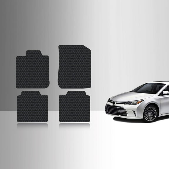 ToughPRO Front   2nd Row Mats Compatible with Toyota Avalon 2008 - All Weather Heavy Duty (Made in USA) Black Rubber