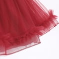 thumbnail image 6 of IBTOM CASTLE Baby Flower Girl One Shoulder Formal Wedding Dress 1st 2nd Birthday Cake Smash Outfits Toddler Prom Pageant Ball Gown 5-6 Years Red, 6 of 7