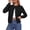 Black, variant on Lightweight Cardigans for Women Knit Sweaters Long Sleeve Button Down Shirts, Casual Work Office Going Out Tops, Fall Winter Layering Clothes, Bolero Shrugs for Dresses