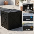 thumbnail image 2 of MINDYES 35 Gallon Deck Box, Outdoor Storage Boxes for Patio Cushions, Pool Toys & Garden Tools, Black, 2 of 8