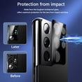 thumbnail image 3 of Paquete de 2 compatibles con Samsung Galaxy S21 Ultra de 6,8 pulgadas, protector de lente de cámara compatible con desbloqueo de huellas dactilares fácil instalación sin burbujas Zhivalor 221056, 3 of 8