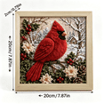 thumbnail image 3 of 3D Christmas Fabric Poke Art Kit, Complete DIY Punch Needle Craft Supplies, Vintage Holiday Wall‑Hanging Decoration for Adults and Beginners (Bird), 3 of 5