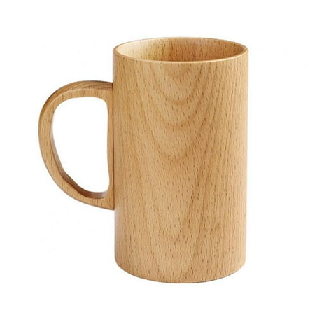

Apocaly Environmental Beech Wood Teacup Family Restaurant Teahouse Handle Cup
