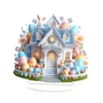 thumbnail image 2 of Tablero decorativo con forma de huevo de conejo de Pascua en 2D con base para centro de mesa. Estilo D, 2 of 9
