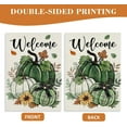 thumbnail image 6 of Welcome Fall Green White Pumpkin Decorative Garden Flag, Autumn Thanksgiving Sunflower Leaves Yard Outside Decorations, Plaid Check Farmhouse Outdoor Small Home Decor Double Sided 12.5x18, 6 of 6