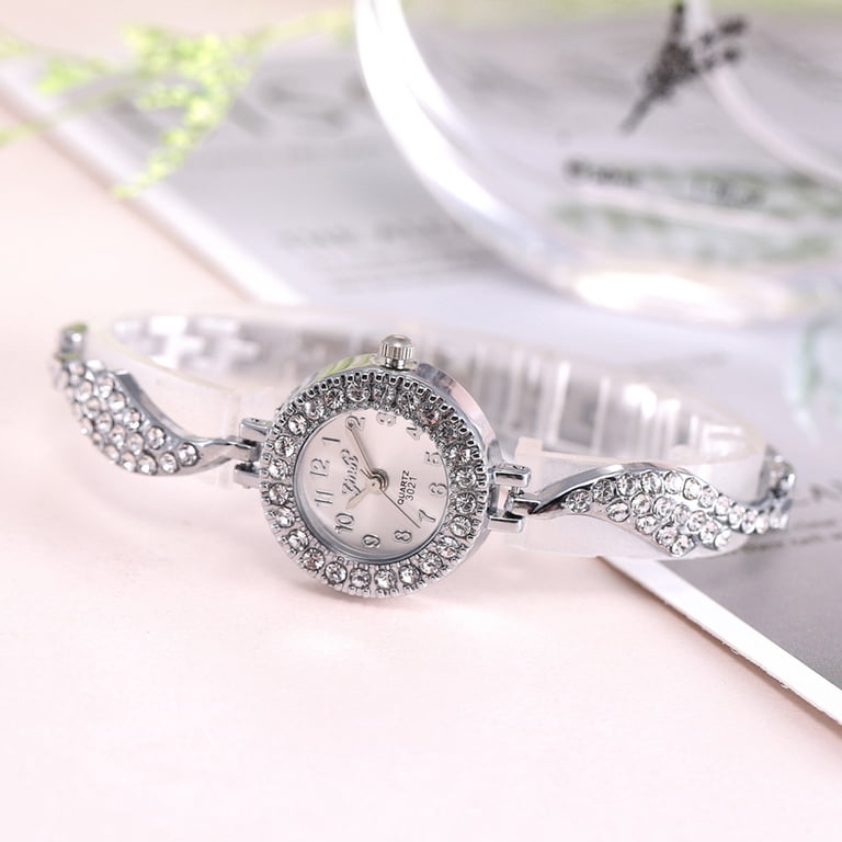 Expandable Rhinestone Bangle Watch for women Amazon.com: Weicam Women main image 2
