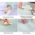 thumbnail image 5 of Vacemry Under $5 Rolling Pin Kneading Mat Set, Non-Stick Dough Roller and Measured Baking Mat, Food-Grade Silicone Pastry Mat for Pasta Making, Countertop Kitchen Baking Tools, 5 of 9