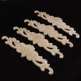 thumbnail image 3 of GUOOL 4 Pieces Retro Unpainted Wood Carved Decal Corner Applique Frame Furniture Decor L, 3 of 9