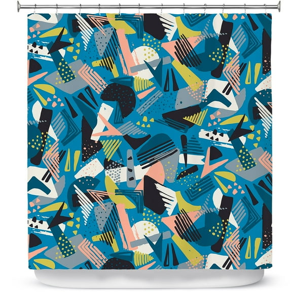 Shower Curtains 70" x 73" from DiaNoche Designs by Metka Hiti - Patch Work Geos