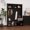 Black, variant on LFSLJJMY Farmhouse 4-in-1 Hall Tree with 6 Hooks, Walnut Entryway Bench with Shelves, Wooden Style Rustic Shoe Organizer with 16 Open Compartments for Mudroom, Living Room, White