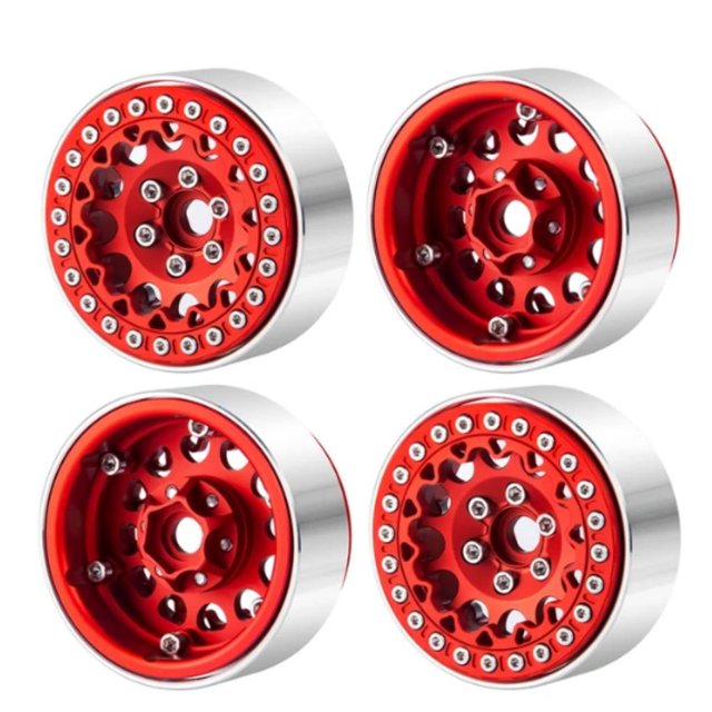 Ounissouiy RCGOFOLLOW 1/10 llantas de aleación de aluminio Rojo