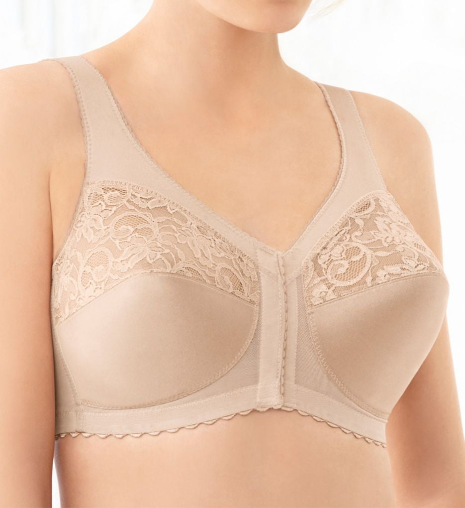 Women's Glamorise 1200 Magic Lift Full Figure Front Hook Bra (Blush 46B