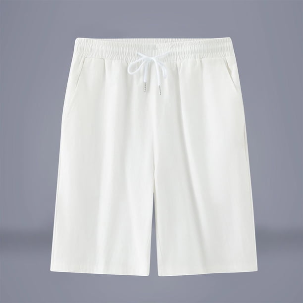 pstuiky Pantalones cortos deportivos para hombre, Pantalones cortos transpirables de color liso para hombre, informales, para vacaciones, con bolsillos Pantalones cortos de entrenamiento