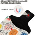 thumbnail image 3 of Haosy Hand Drawn Sun Golf Mallet Putter Cover Strong Magnetic Leather Golf Club Headcover Closure, 3 of 7