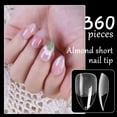 thumbnail image 2 of Clear False Nails, Pre-Shaped & Soak Off Material: 360 Pieces Short Almond Nail Tips for Easy Application, Flexible & Hard To Break, Ideal For A Variety Of Activities, 2 of 8