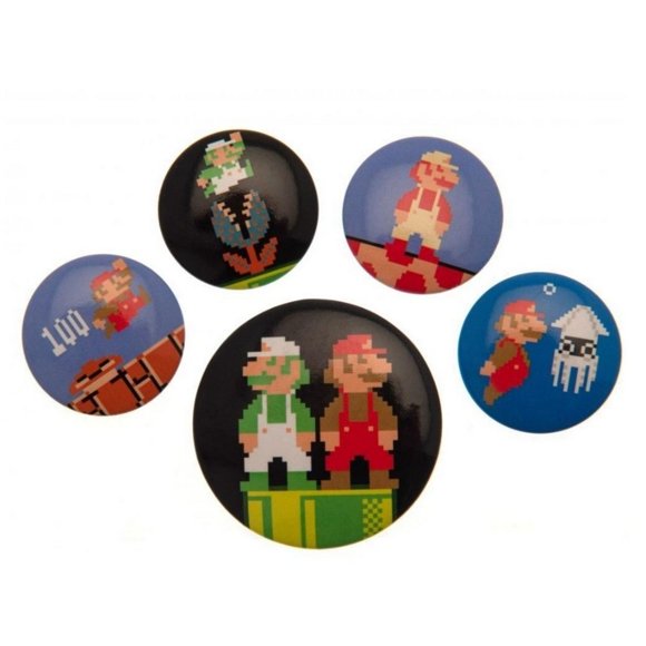 Super Mario Badge Set (Pack of 5)