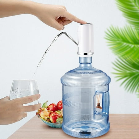 Electric Portable Water Pump - Automatic Electric Water Pump Dispenser Portable Drinking Water Pump Dispenser Switch with USB Android Charge Port for Home Kitchen Office (Fits Most 1.18-5 Gallon Water bottle)