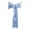 Light Blue, variant on Chair Sash Bows for Wedding, White Tulle Ribbon Chair Back Decor, Tulle Ribbon Chair Sash Bow with Flower for Wedding Banquet Party Decor Easy Installation 1 Piece