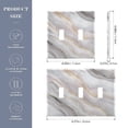 thumbnail image 3 of Haosy Light Switch Cover Plate 2 Gang Electrical Outlet Covers Soft Pink Gold White Marble Decorate Wall Plate 4.56”x4.48”, 3 of 8