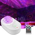 thumbnail image 1 of Proyector de cielo estrellado LED con luz nocturna, lámpara de proyección de olas del océano y galaxias con luces de colores, música Bluetooth y control remoto, regalo para habitación infantil y de b, 1 of 5