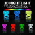 thumbnail image 2 of Do Not Disturb Gamer at Work Night Light,Gamepad Graphic Video Games Gamer Gift Funny 3D Illusion Lamp 16 Colors Changing Touch & Remote Control for Men Teenagers and Kids, 2 of 8