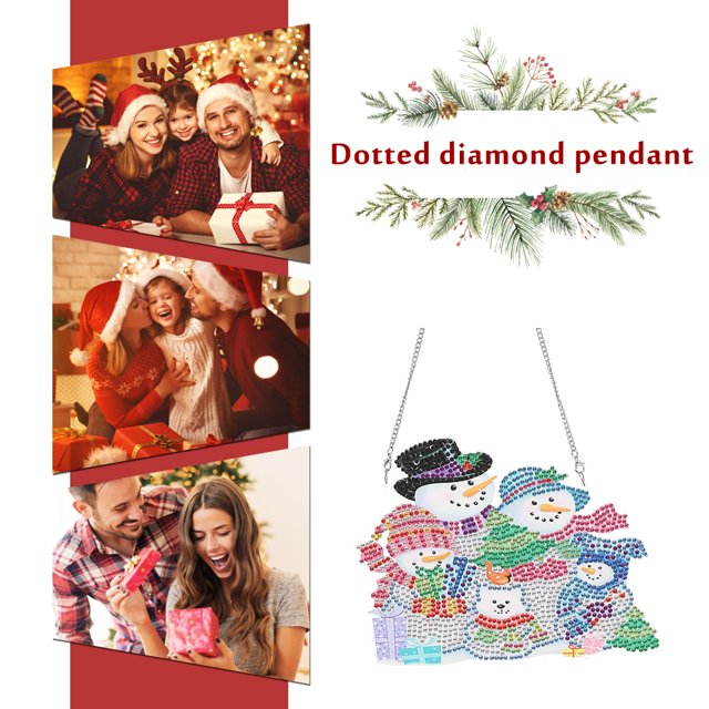 Cuadros Decorativos Colgante de puerta de Navidad Diamond Painting Rhinestone Decoración de pared (DZ3048) Tmvgtek embutido en tela