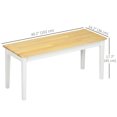 thumbnail image 3 of HOMCOM 40" Dining Bench for 2 People, Wood Bench Seat, Natural, 3 of 10