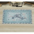 thumbnail image 1 of Spring Decorative Rug, Swirling Floral Look Design of Blossoming Flowers and Flying Butterflies, Quality Carpet for Bedroom Dorm and Living Room, 6 Sizes, Night Blue and Seafoam, by Ambesonne, 1 of 1