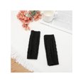 thumbnail image 4 of INSPIRE CHIC Women's Short Knitted Autumn Winter Fingerless Wrist Length Knit Gloves One Size Black, 4 of 6