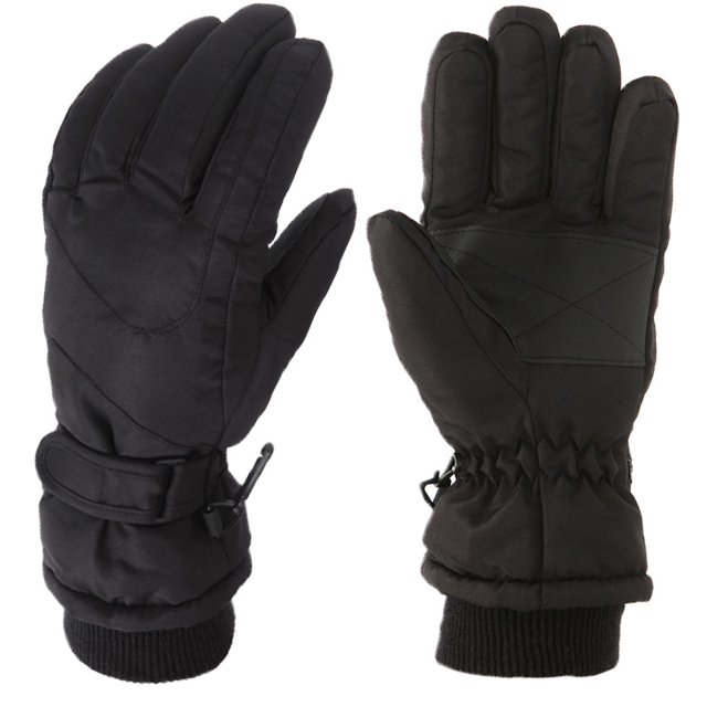 Guantes de esquí para niños y hombres, negros, para motos de nieve, Snowboard, guantes con pantalla táctil, guantes deportivos de invierno, impermeables, calefactados, a prueba de viento kaili Sencillez
