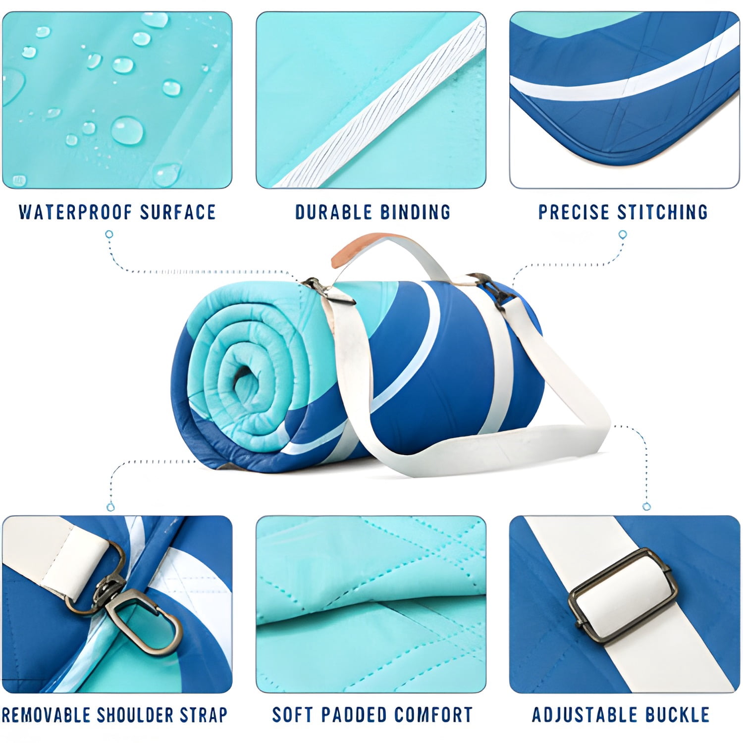 Waterproof Picnic Blanket Outdoor Camping Beach Mat Extra Large Foldable Car Essential Roadtrip Gadget Rv Accessories Glamping Tent Gear Must Haves Hiking Stuff Backpacking Necessities Gift