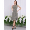 thumbnail image 2 of DARING DIVA A-Line Midi Round Neck Dress M Khaki, 2 of 5