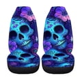 thumbnail image 5 of FOR U DESIGNS Sugar Skull Flower Pattern Car Seat Covers Lightweight Auto Seat Protectors Elastic Car Accessories Decoration Auto Front Seats Only, Fit for Sedan Truck SUV, 5 of 7