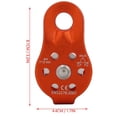 thumbnail image 2 of Qiilu Climbing Pulley,26KN Aluminium Alloy Heavy Duty Single Swivel Rope Pulley Block for 12mm Rope Climbing , Climbing Pulley, 2 of 4