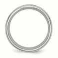thumbnail image 2 of Acier Inoxydable Poli et Brossé CZ 8mm Biseauté Bague de Bande 9 Taille, 2 of 7