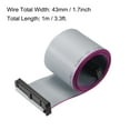 thumbnail image 4 of Cable plano IDC Uxcell con conector FC/FC tipo A de 34 pines, longitud de 3.28ft y paso de 0.1'', 4 of 5