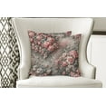 thumbnail image 2 of Ambesonne Leopard Print Throw Pillow Cover Pack of 2, Medieval Rose Garden, 2 Pcs-24" x 24", Pale Pink Laurel Green, 2 of 5