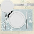 thumbnail image 3 of Ambesonne Floral Place Mats Set of 4, Butterfly Dress, Standard Size, Pale Blue and White, 3 of 6