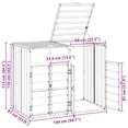 thumbnail image 2 of vidaXL Wheelie Bin Storage for Double Bins Gray 56.7"x31.9"x44.5" Steel, 2 of 4