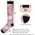 thumbnail image 3 of 1 Pair Amaryllis Flowers Pink Compression Socks 20-30mmHg Knee High Women Socks Tube Athletic Stockings for Men Sport Soccer Running Cycling Medical Nurse Winter Travel Gift, 3 of 7